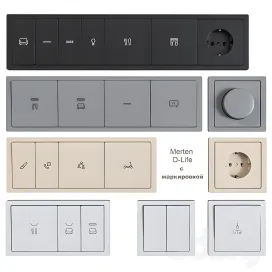 Schneider electric sockets switches with markings